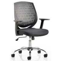 dynamic Operator Chair Basic Tilt Fabric Fixed Armrest Black 110 kg Dura