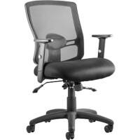 dynamic Permanent Contact Task Office Chair with Adjustable Armrest and Seat Portland II Black