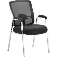 dynamic Basic Tilt Visitor Chair with Armrest Mesh Portland Black