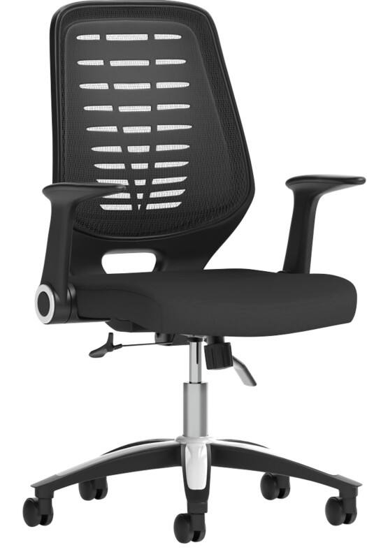 dynamic Operator Chair Synchro Tilt Mesh Fixed Armrest Black 110 kg Relay