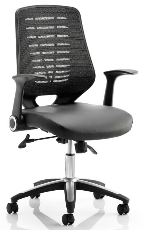 dynamic Operator Chair Synchro Tilt Mesh Fixed Armrest Black 110 kg Relay