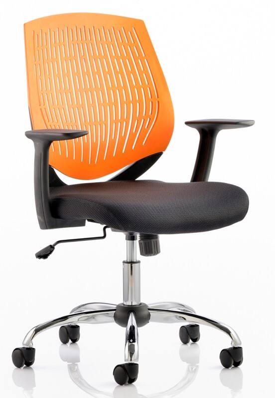 dynamic Operator Chair Basic Tilt Fabric Fixed Armrest Orange 110 kg Dura
