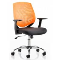 dynamic Operator Chair Basic Tilt Fabric Fixed Armrest Orange 110 kg Dura