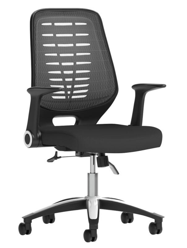 dynamic Operator Chair Synchro Tilt Mesh Fixed Armrest Black 110 kg Relay