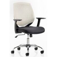 dynamic Operator Chair Basic Tilt Fabric Fixed Armrest White 110 kg Dura