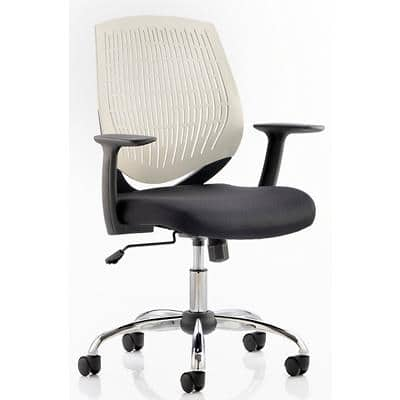 dynamic Basic Tilt Task Office Chair with Armrest and Adjustable Seat Dura White