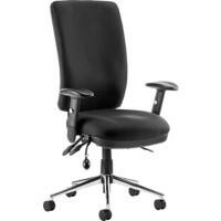 dynamic Operator Chair Synchro Tilt Fabric Height-Adjustable Armrest Black 110 kg Support