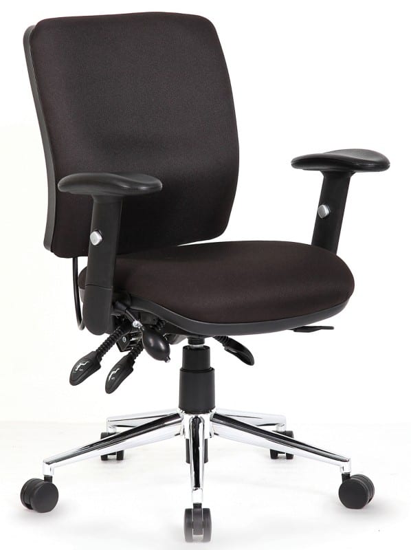 Black Chiro Medium Back Office Chair with