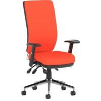 dynamic Bespoke Operator Chair Synchro Tilt Fabric Height-Adjustable Armrest Tabasco Orange 110 kg