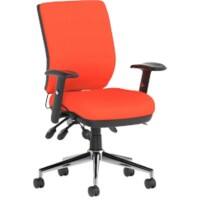 dynamic Bespoke Operator Chair Synchro Tilt Fabric Height-Adjustable Armrest Tabasco Orange 110 kg