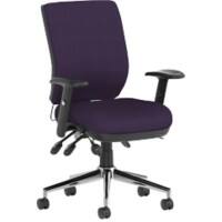 dynamic Operator Chair Synchro Tilt Fabric Height-Adjustable Armrest Purple 110 kg Bespoke