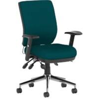 dynamic Operator Chair Synchro Tilt Fabric Height-Adjustable Armrest Teal 110 kg Bespoke