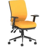 dynamic Operator Chair Synchro Tilt Fabric Height-Adjustable Armrest Yellow 110 kg Bespoke