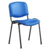 Dynamic Stacking Chair Iso Blue with Black Frame Pack of 4