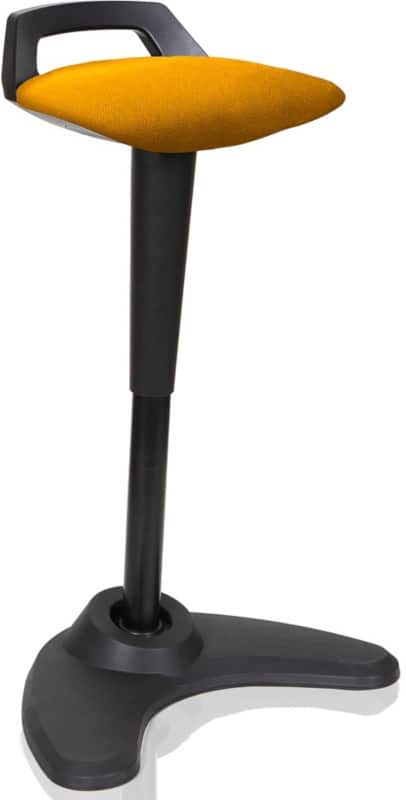 dynamic Sit-Stand Stool with Adjustable Seat Spry Senna Yellow, Black