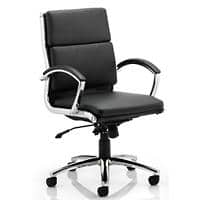 dynamic Synchro Tilt Executive Chair with Armrest and Adjustable Seat Classic Bonded Leather Black
