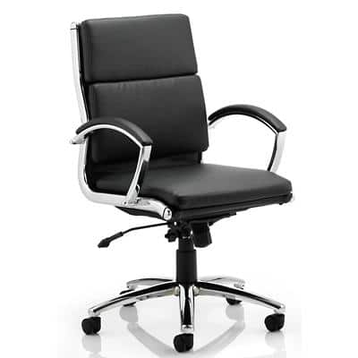 dynamic Synchro Tilt Executive Chair with Armrest and Adjustable Seat Classic Bonded Leather Black