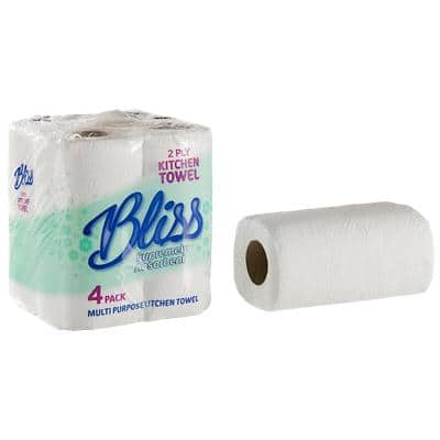 Bliss Kitchen Roll Supremely Absorbent 2 Ply 24 Rolls of 50 Sheets