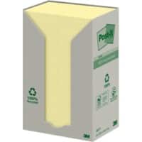Post-it Recycled Sticky Notes Canary Yellow 38 x 51 mm 24 Pads of 100 Sheets