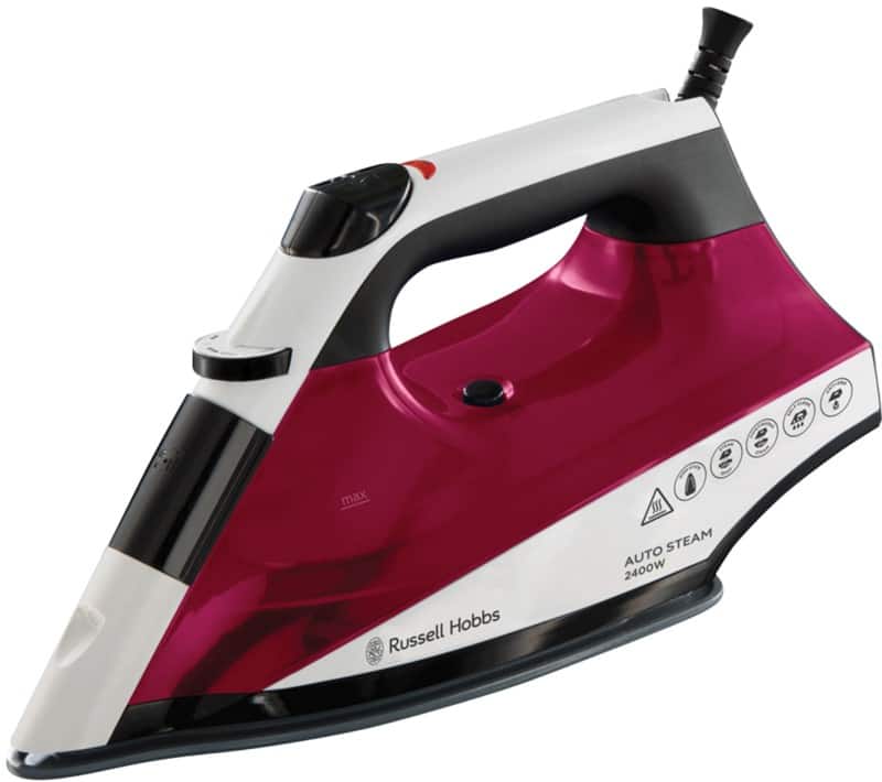 Russell Hobbs Steam Iron Self-Cleaning Auto Pro 2400W Pink