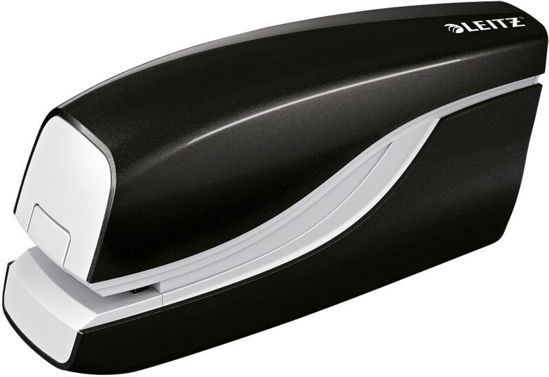 Leitz NeXXt WOW Electric Stapler 5566 Half Strip Black 10 Sheets E1 Metal, Plastic