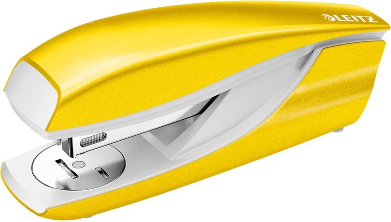 Leitz NeXXt WOW Stapler 5502 Half Strip Yellow 30 Sheets 24/6, 26/6 Metal
