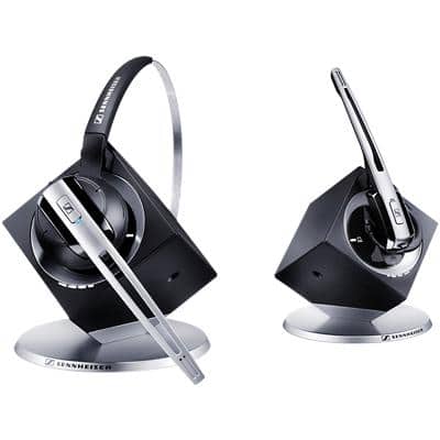 EPOS Sennheiser DW Office 10 USB ML Wireless Headset Over the Head With Noise Cancellation USB With Microphone Black/Silver