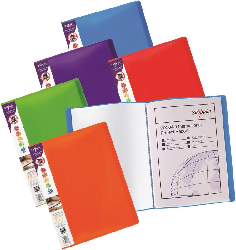 Snopake Rainbow Display Books A4 Assorted 24 Pockets Pack of 5