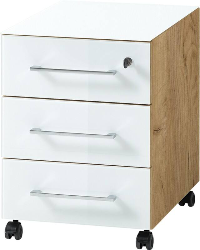 GERMANIA Pedestal Navarra Oak, White 400 x 500 x 550 mm