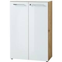 GERMANIA Non Height Adjustable Filing Cabinet Chipboard, Glass 800 x 370 x 1,200 mm