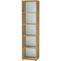 GERMANIA Chipboard Bookcase 4 Shelves 500 x 370 x 1,960 mm Oak