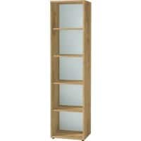 GERMANIA Chipboard Bookcase 4 Shelves 500 x 370 x 1,960 mm Oak