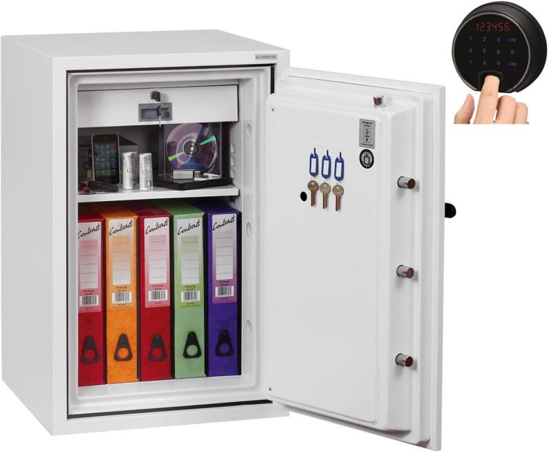 Phoenix Fireproof Safe with Fingerprint Lock 84L FS0442F Fire Fighter 820 x 520 x 520mm White