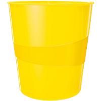 Leitz WOW Waste Bin 15 L Yellow 29 x 29 x 32.4 cm