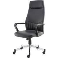 Alphason Basic Tilt Executive Chair with Armrest and Adjustable Seat Brooklyn High Back Black