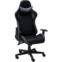 Alphason Basic Tilt Office Chair with Adjustable Armrest and Seat Senna Bonded Leather Black, Grey