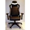 Alphason Basic Tilt Office Chair with Adjustable Armrest and Seat Senna Bonded Leather Black, White