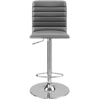 Alphason High Back Bar Stool with Adjustable Seat Colby Grey