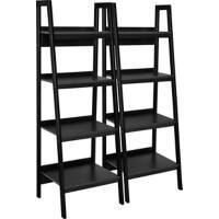 Alphason Bookcase with 4 Shelves 9482096COM 522 x 470 x 1524 mm Black