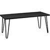 Alphason Rectangular Coffee Table with Black Oak Coloured MDF Top and Nighfall Oak Coloured Frame 5067296COM 1067 x 495 x 453mm