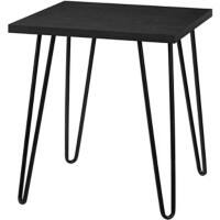 Alphason Rectangular End Table with Black Oak Coloured MDF Top and Black Oak Coloured Frame 5068296COM 495 x 495 x 559mm