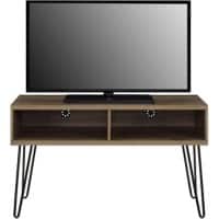 Alphason Rectangular TV Stand with Rustic Oak Coloured MDF Top and Rustic Oak Coloured Frame 1748496COM 1067 x 498 x 625mm