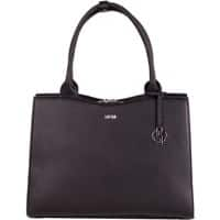 SOCHA Ladies Laptop Bag Deep Black Midi 13.3 Inch Synthetic Leather Black 36 x 12 x 29 cm