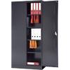 Realspace Regular Door Cupboard with Lockable 4 Shelves Steel 920 x 420 x 1950 mm Black