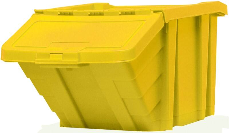 SLINGSBY Storage Bin Heavy Duty Yellow 36.5 x 40 x 34.5 cm