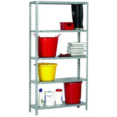 SLINGSBY Bolted Shelving Unit 900 x 300 x 1800mm Silver