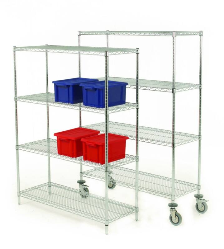 SLINGSBY Shelving Unit 4 Shelves Steel 1,219 x 457 x 1,740 mm Silver