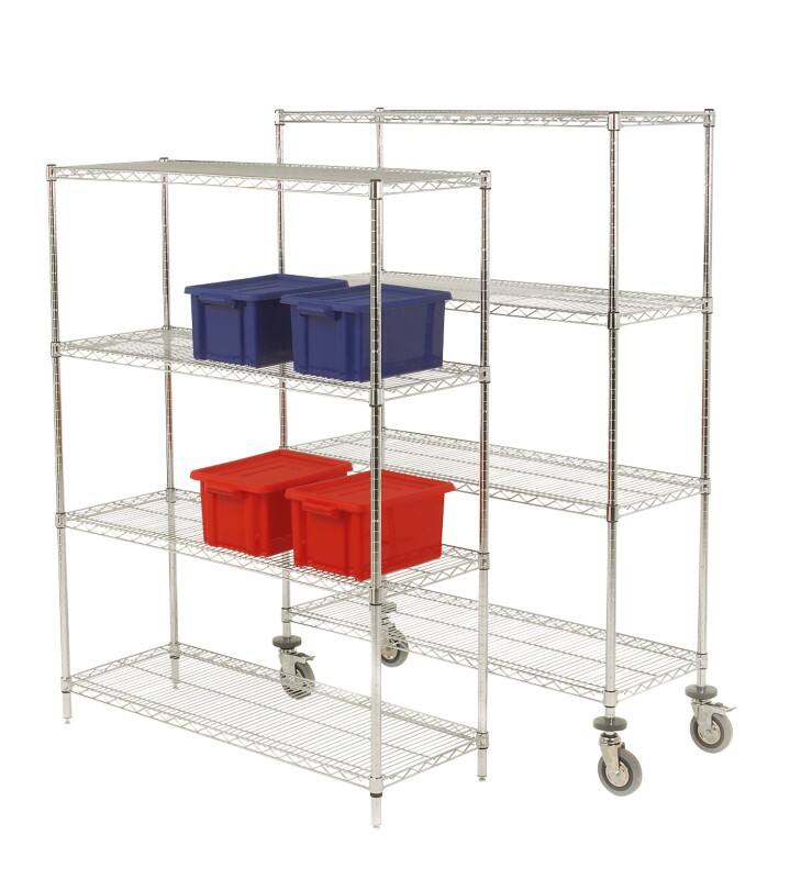 SLINGSBY Shelving Unit 4 Shelves Steel 1,219 x 457 x 1,590 mm Silver