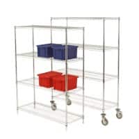 SLINGSBY Shelving Unit 4 Shelves Steel 1,219 x 457 x 1,590 mm Silver