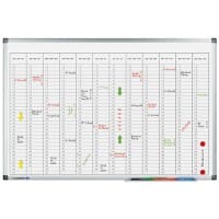 Legamaster Premium Annual Planner Magnetic Wall Mounted 90 (W) x 60 (H) cm Laquered Steel, Plastic Light Grey, Silver